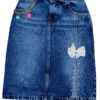 Falda jean con abertura al costado. Falda Denim con abertura al costado.
