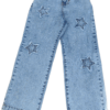 Pantalon Jean estrella claro. Pantalón Jean con detalle de estrella